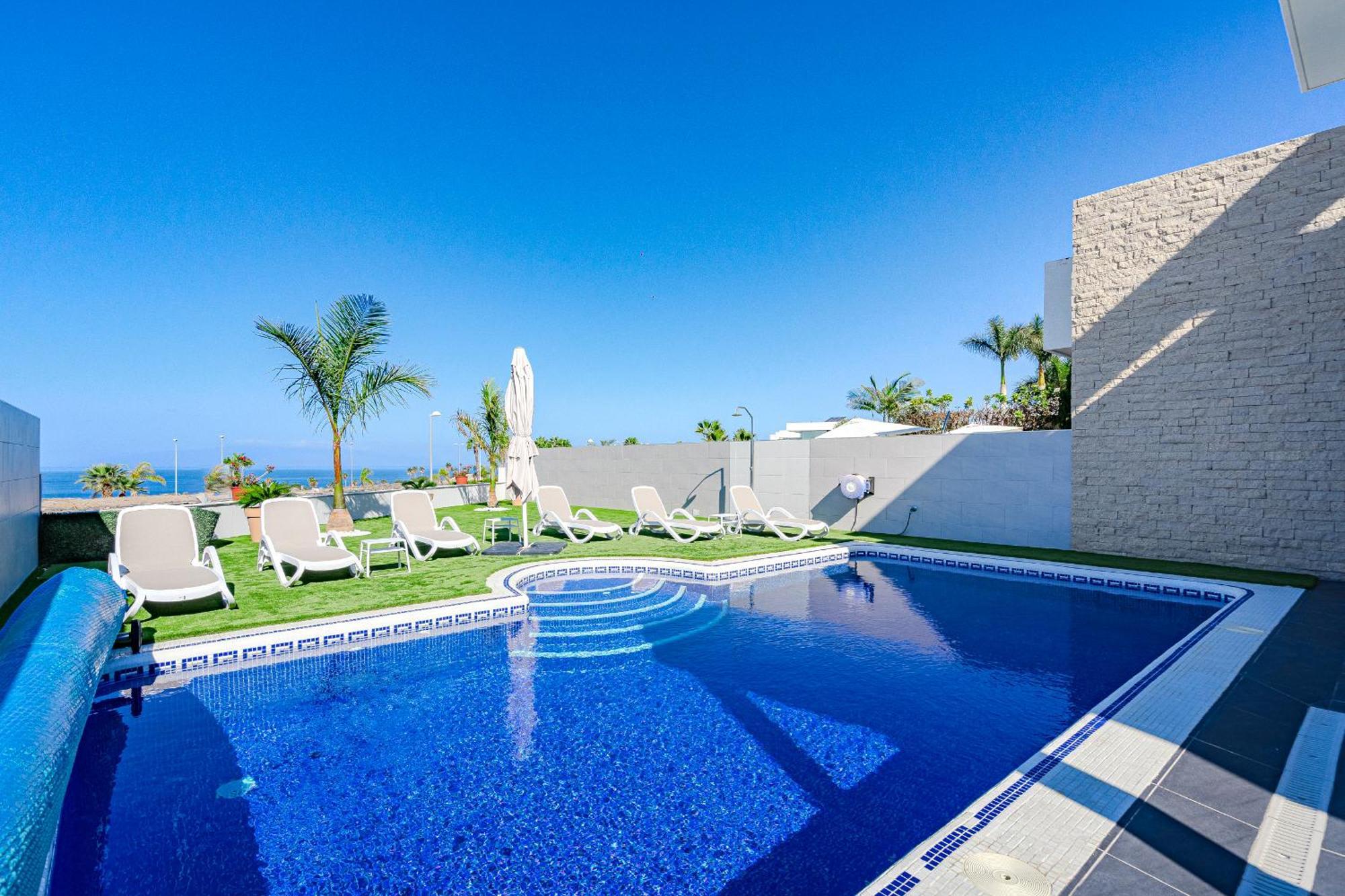 Villa Elisabetta, Luxury Villa With Heated Pool Ocean View In Adeje, Tenerife Costa Adeje  Extérieur photo
